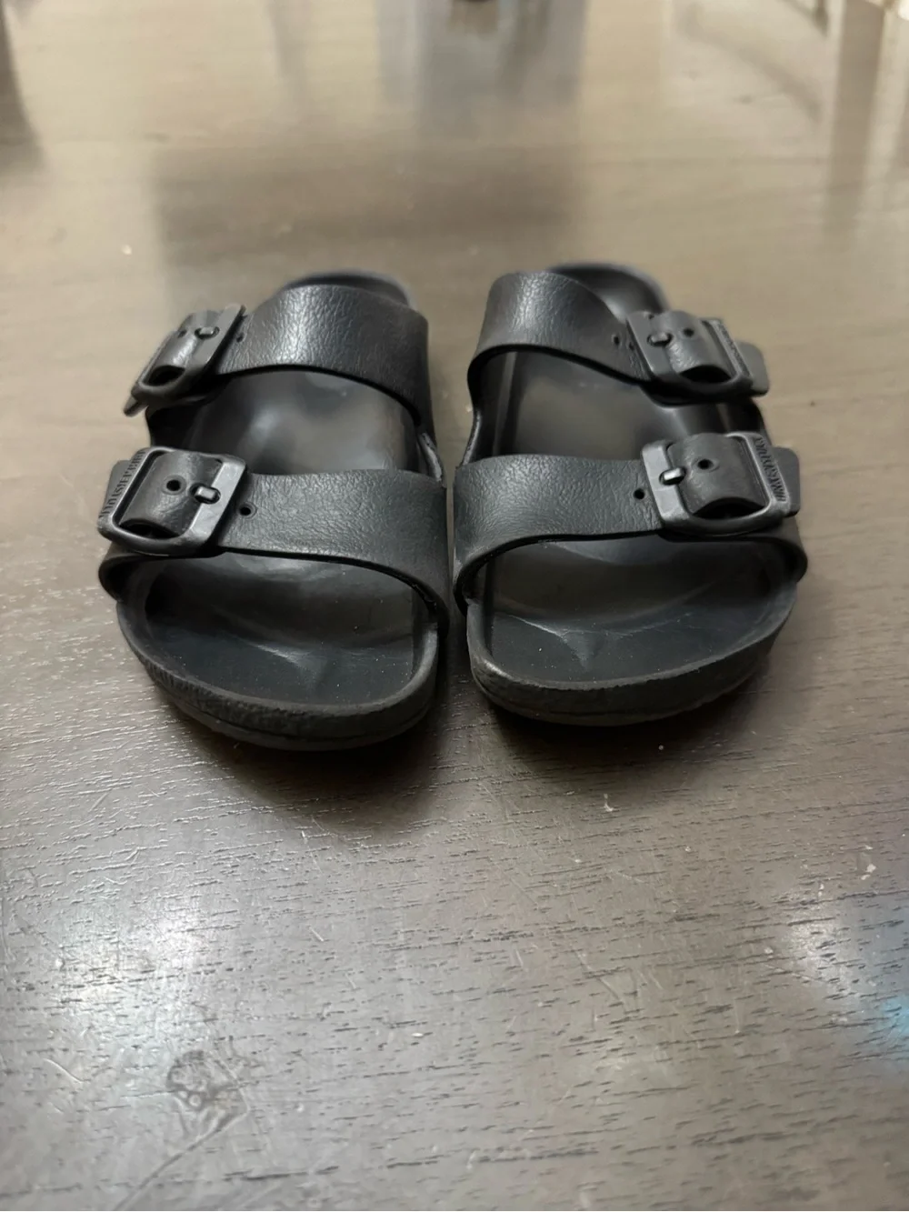Birkenstock Kids Black Double Strap Slide Sandals size EU 29